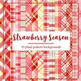 Strawberry Season - Plaid Tartan Pattern A4 Size Backgrounds
