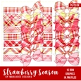 Strawberry Season - Basic & Wrap Plaid Tartan Bow Graphics