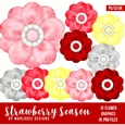 Strawberry Season - Flower Graphics {pkg 1}