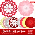 Strawberry Season - Flower Graphics {pkg 2}