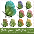 Dark Green Butterflies