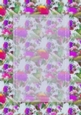 Violet Flowers Oil Painting Look with Vertical Sheer Topper - 5x7 Background