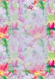 Pretty Summer Flowers Pattern with Vertical Sheer Topper - 5x7 Background