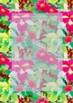 Pink Flowers Pattern with Vertical Sheer Topper - 5x7 Background