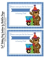 First Birthday Invitation - Teddy Bear & Train
