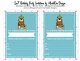 Birthday Party Invitation - Teddy Bear with Birthday Sweets
