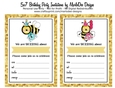 Birthday Party Invitation - We Are Buzzing About - Bumble Bees {set 1}