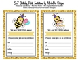 Birthday Party Invitation - We Are Buzzing About - Bumble Bees {set 2}