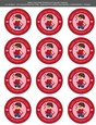 Valentines Day Boy in Love - 2.5 Stickers Cupcake Toppers Labels