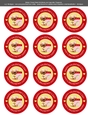 Valentines Day Gingerbread Girl in Love with Candy - 2.5 Stickers Cupcake Toppers Labels