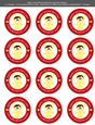 Valentines Day Sunshine Care a Lot Boy - 2.5 Stickers Cupcake Toppers Labels