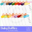 Baby Bottles Clip Art Graphics 