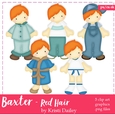 Baxter - Little Boy with Copper Red Hair Clip Art Graphics