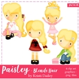 Cute Paisley Girl with Blonde Hair Graphics