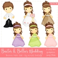 Wedding Day - Boys & Girls with Brown Hair 