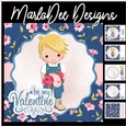 Be My Valentine - Blonde Hair Boy with Roses - Mini Card Kit