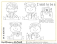 When I Grow Up I Want to Be A Doctor Digital Stamps