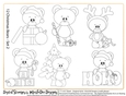 Christmas Teddy Bears Set 2 - Digital Stamps