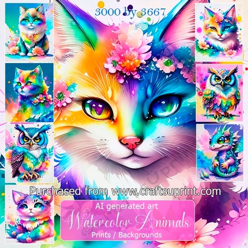 Watercolor Animals pack 1