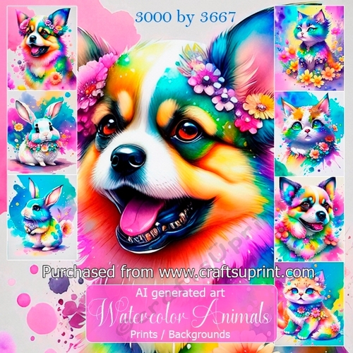 Watercolor Animals pack 2