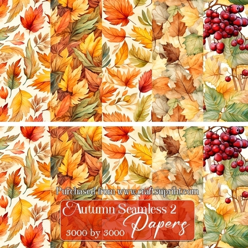 Autumn Leaves seamless paper set 2