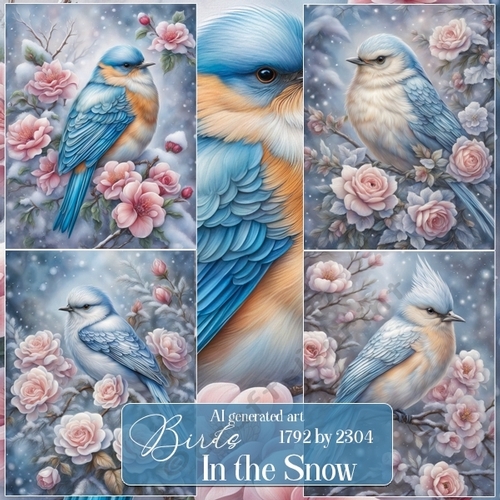 Birds in the snow backgrounds