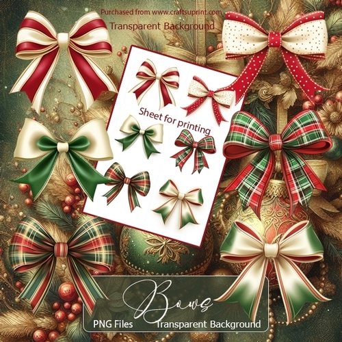 Bows PNG files with transparent background