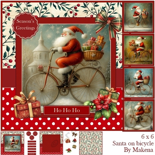 Santa on Bicycle