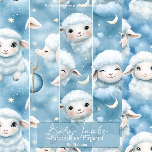 Baby Lambs Seamless paper set