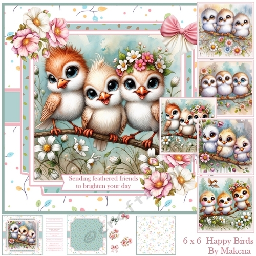 Three little happy Birds