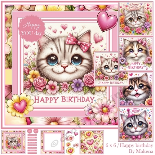 Happy birthday cute cats