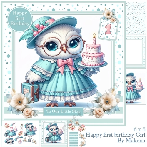 Happy first Birthday - Girl