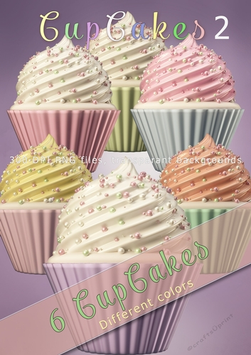 Cupcakes 2 PNG elements