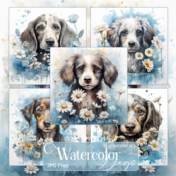 Watercolor Dogs backgrounds