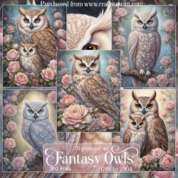 Fantasy Owls backgrounds