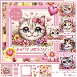 Happy birthday cute cats