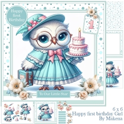 Happy first Birthday - Girl