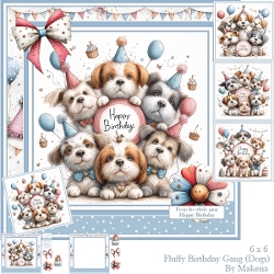 Fluffy Birthday Gang - Dogs