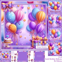 Starlit Birthday Balloons