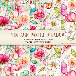Vintage Pastel Meadow patterns