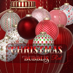 Christmas bubbles - red color