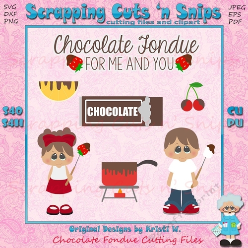 Chocolate Fondue Cutting Files