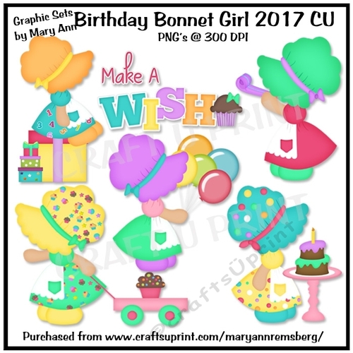 Birthday Bonnet Girls CUP 2017 CU