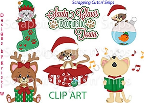 Santa Claws Is Coming To Town ClipArt