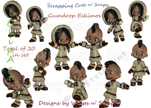 Gumdrop Eskimos ClipArt
