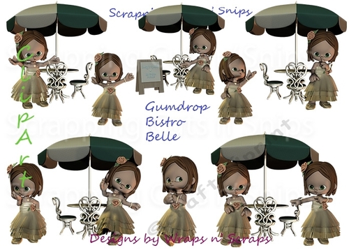 Gumdrop Bistro Belle ClipArt