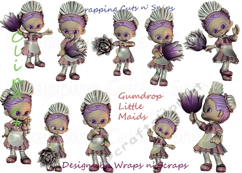 Gumdrop Little Maids ClipArt