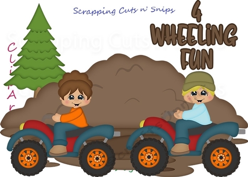 4 Wheeling Fun ClipArt