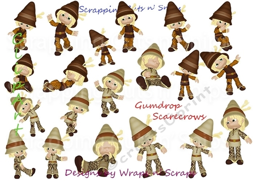 Gumdrop Scarecrows ClipArt