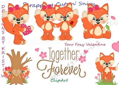 Your Foxy Valentine ClipArt